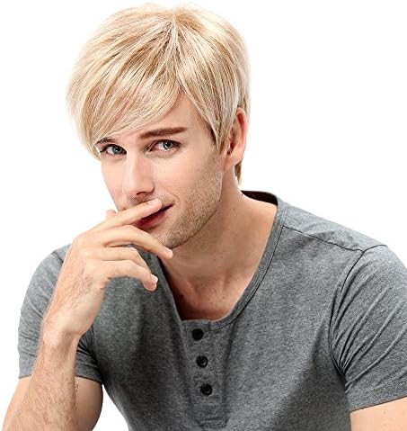 STfantasy Mens Wig Ombre Blonde Short Straight Synthetic Hair for Male Guy Everyday Daily Anime C... | Amazon (US)