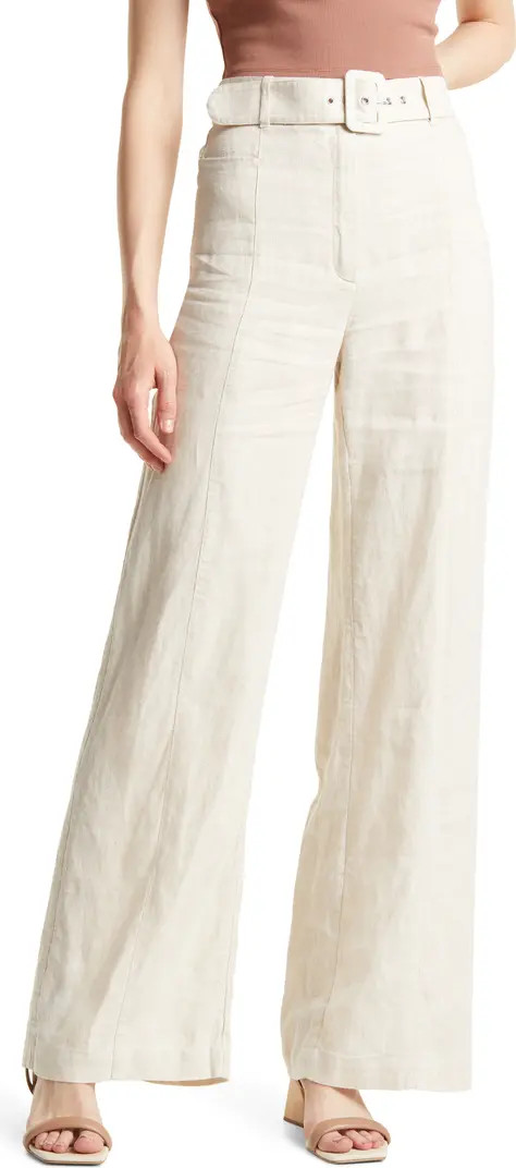 & Other Stories Belted Linen Flare Pants | Nordstromrack | Nordstrom Rack