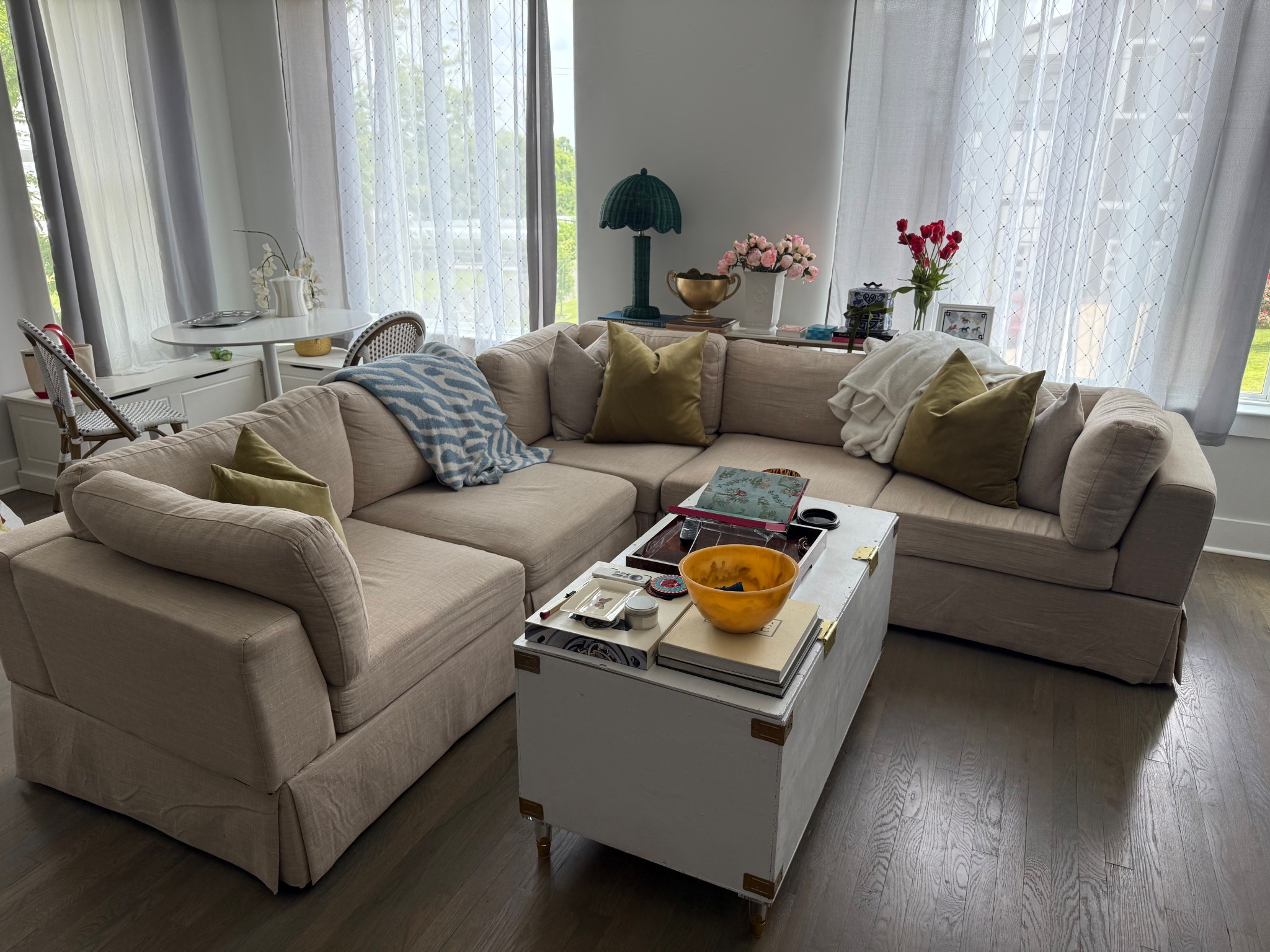 Upholstered couch under $600!