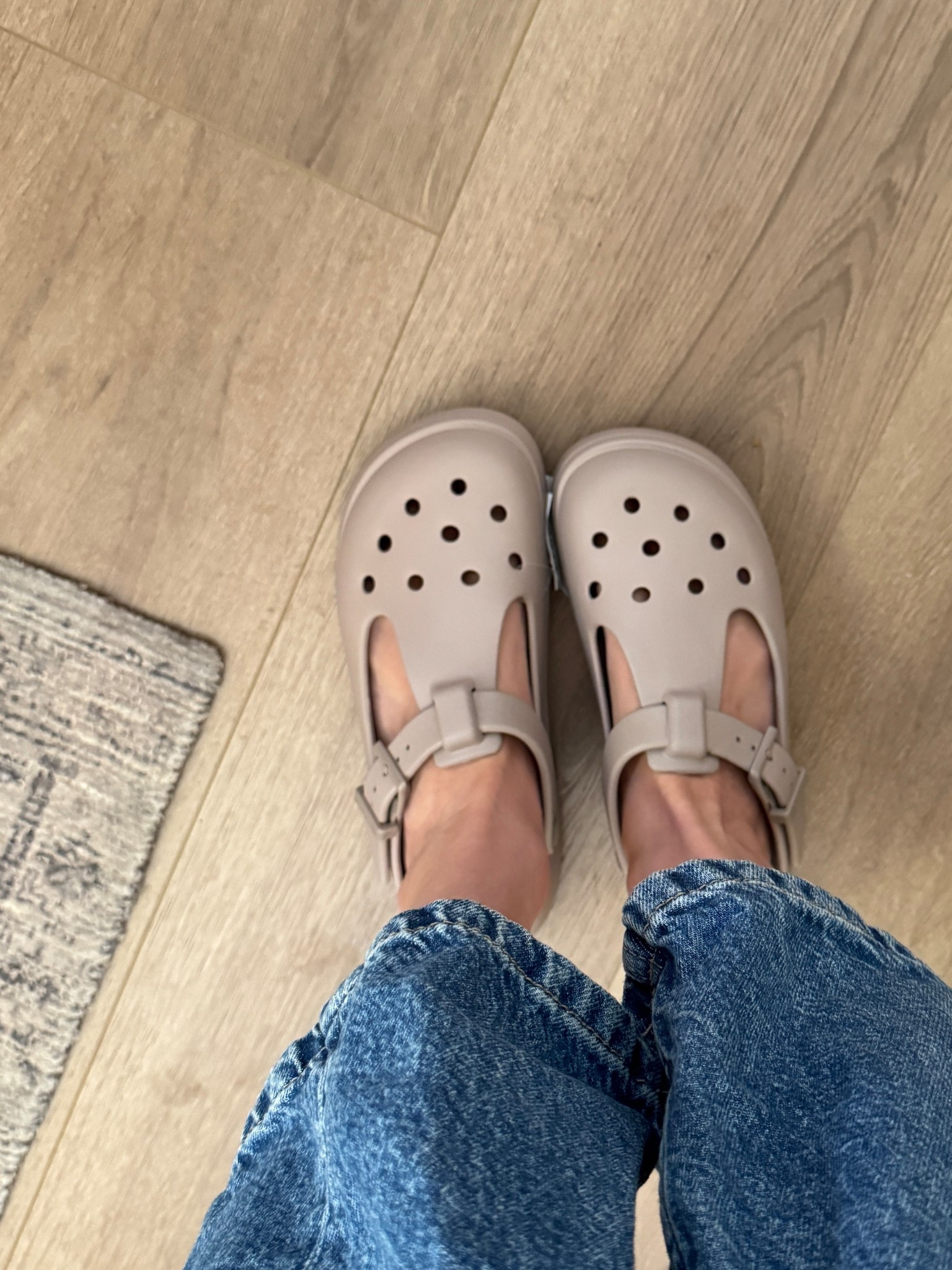 Mary Jane Crocs for wearing in the garden!
