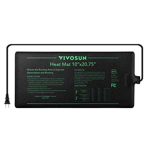 VIVOSUN Durable Waterproof Seedling Heat Mat Warm Hydroponic Heating Pad 10" x 20.75" MET Standar... | Amazon (US)