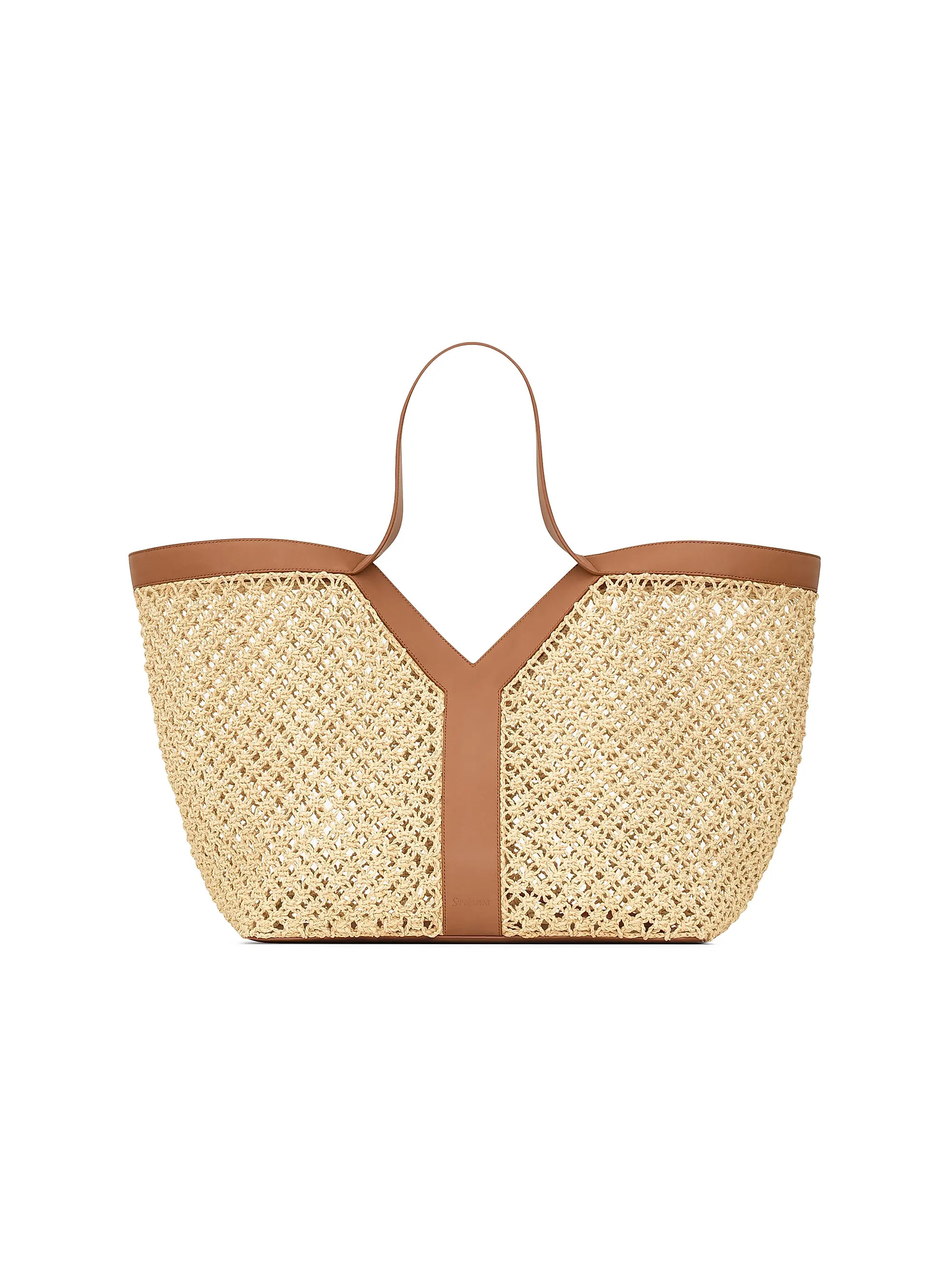 Y Tote Bag in Raffia | Saks Fifth Avenue