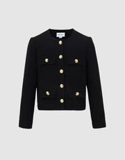 Multi-Pocket Tweed Jacket (Size Pre-Order) | Urban Revivo