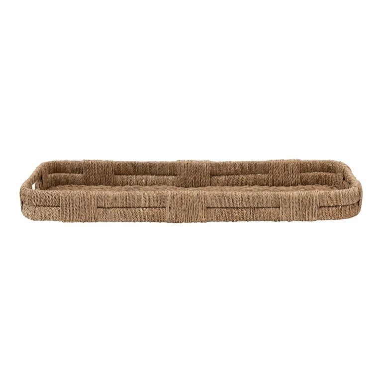 Creative Co-Op Hand-Woven Bankuan Tray with Handles | Walmart (US)