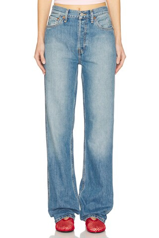 RE/DONE 90s High Rise Loose Jeans in Mid Fade from Revolve.com | Revolve Clothing (Global)