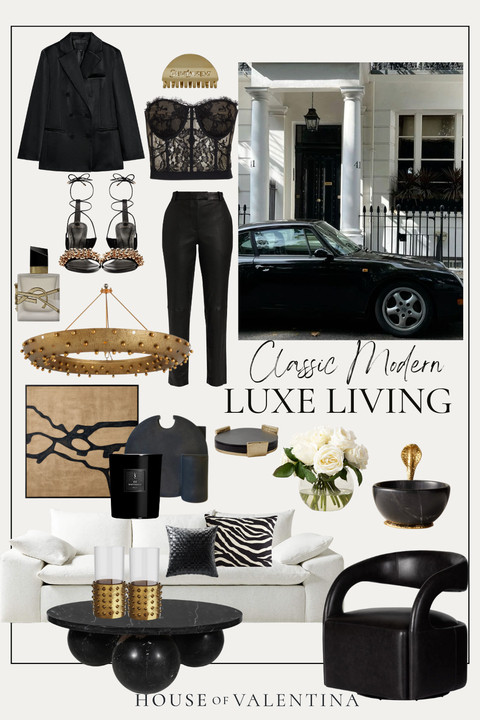 Okay but this moody black moment is EVERYTHING. Classic modern luxe with a dark edge I can’t get over. The black-on-black layers, sculptural shapes, and glossy finishes feel bold, elevated, and effortlessly chic. It’s that perfect mix of fashion meets interiors where everything feels curated, dramatic, and timeless!  

 #LTKSeasonal #LTKOver40 #LTKHome