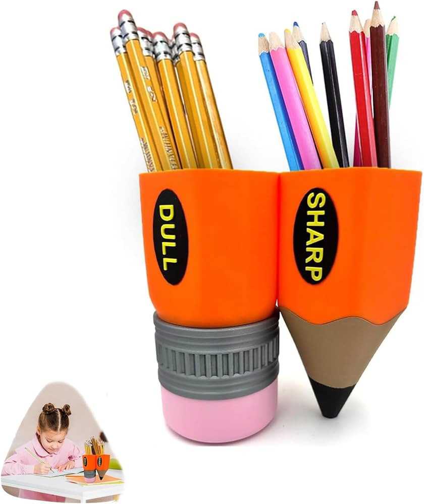 Pencil shaped pencil organizer,sharp-dull pencil holder,pencil shaped desk organizer,Sharp-Dull P... | Amazon (US)