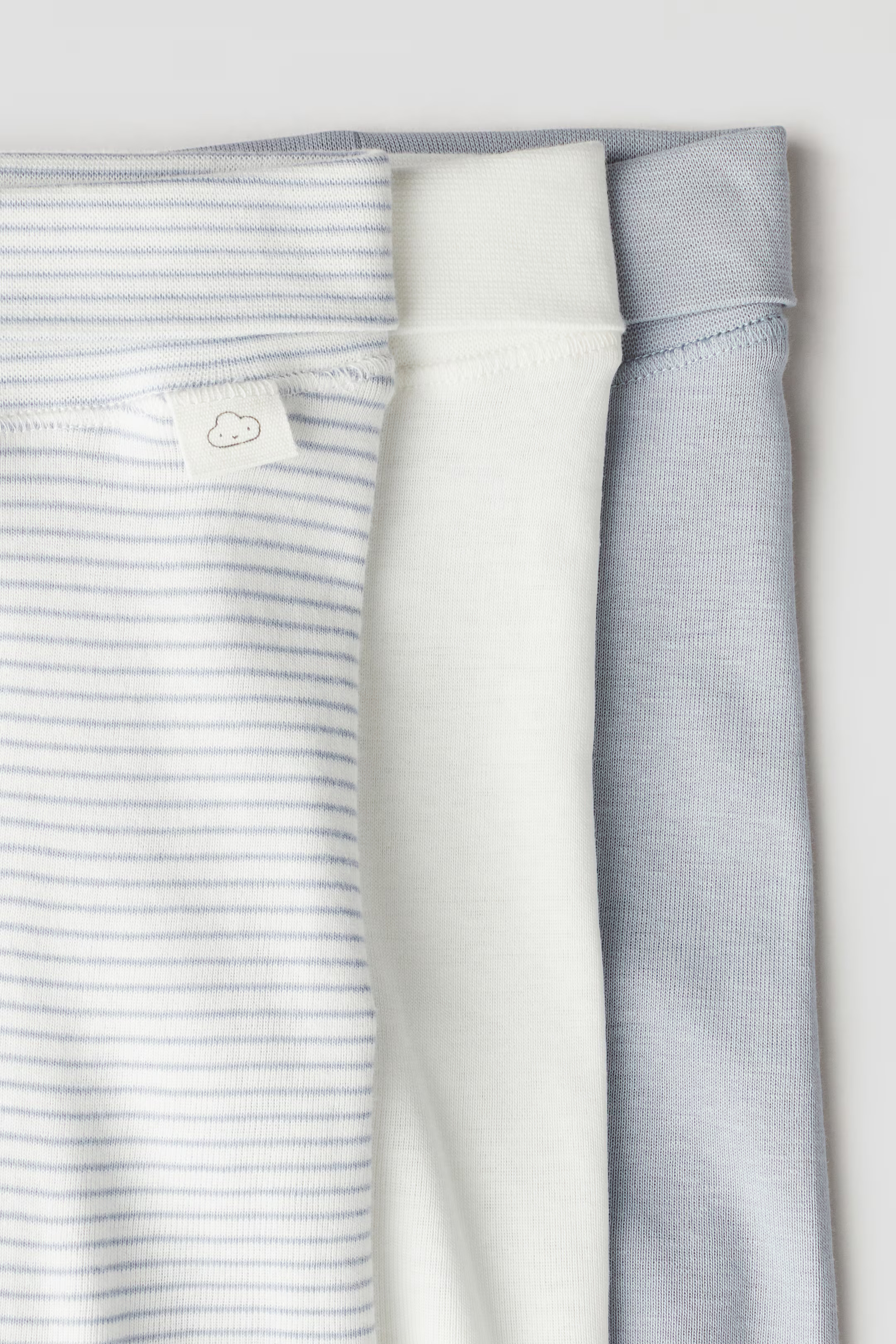 3-pack foldover-waist leggings - Light dusty blue - Kids | H&M GB | H&M (UK, MY, IN, SG, PH, TW, HK)