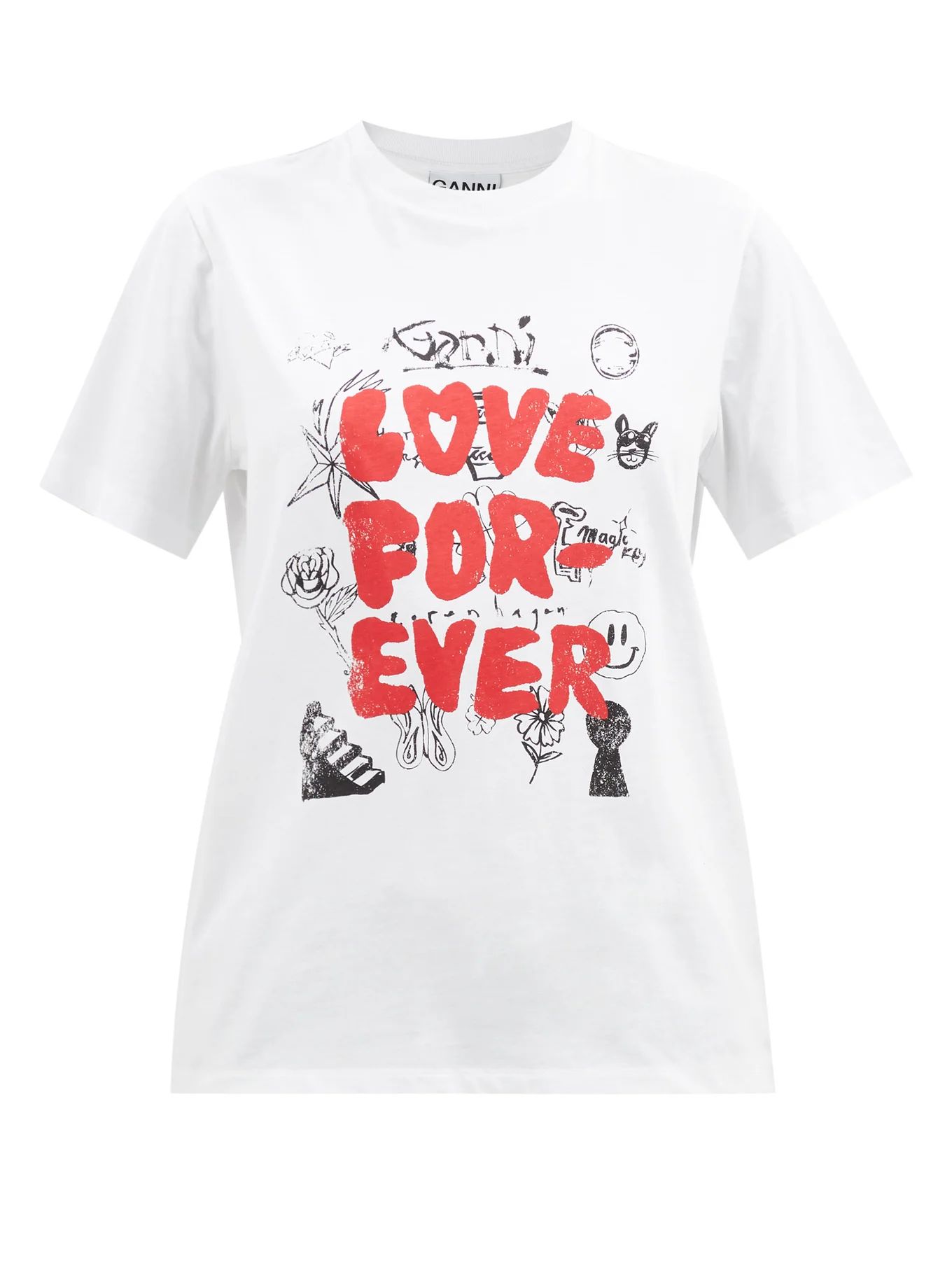 Forever-print organic cotton-jersey T-shirt | Matches (UK)