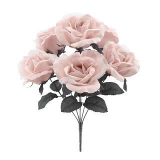 17.5" Sheer Pink Velvet Rose Bush by Ashland® | Michaels | Michaels Stores