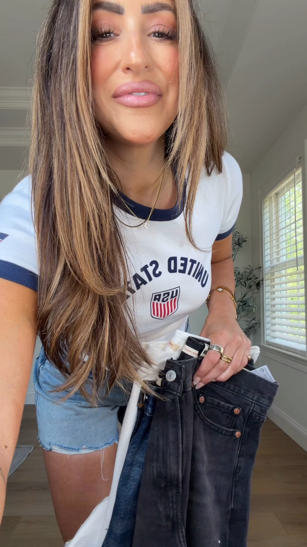 USA outfit idea! Wearing tts 28 in shorts and med top.

USA outfit, Levi’s ribcage shorts, jean shorts, distressed denim shorts, tote, USA tote, scarf, jean jacket, 4th of July outfits, July 4th outfits, soccer game outfit
@levi  #levisltkpartner

#LTKSeasonal #LTKSaleAlert #LTKootd