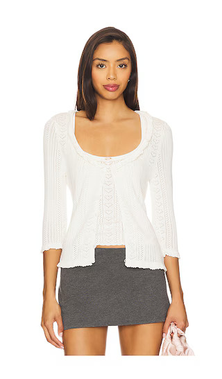 Romily Cardigan in Ivory | Revolve Clothing (Global)