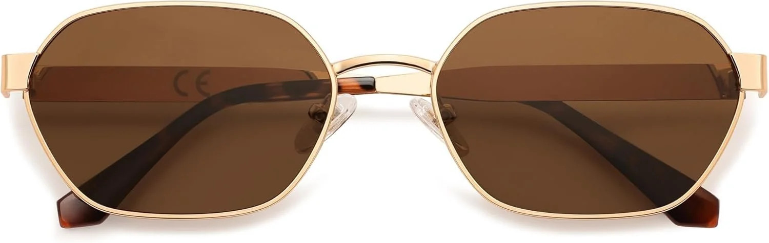 Trendy  Hexagon Sunglasses for Women Men, UV400 Retro Rectangle Shades SJ1238 | Walmart (US)