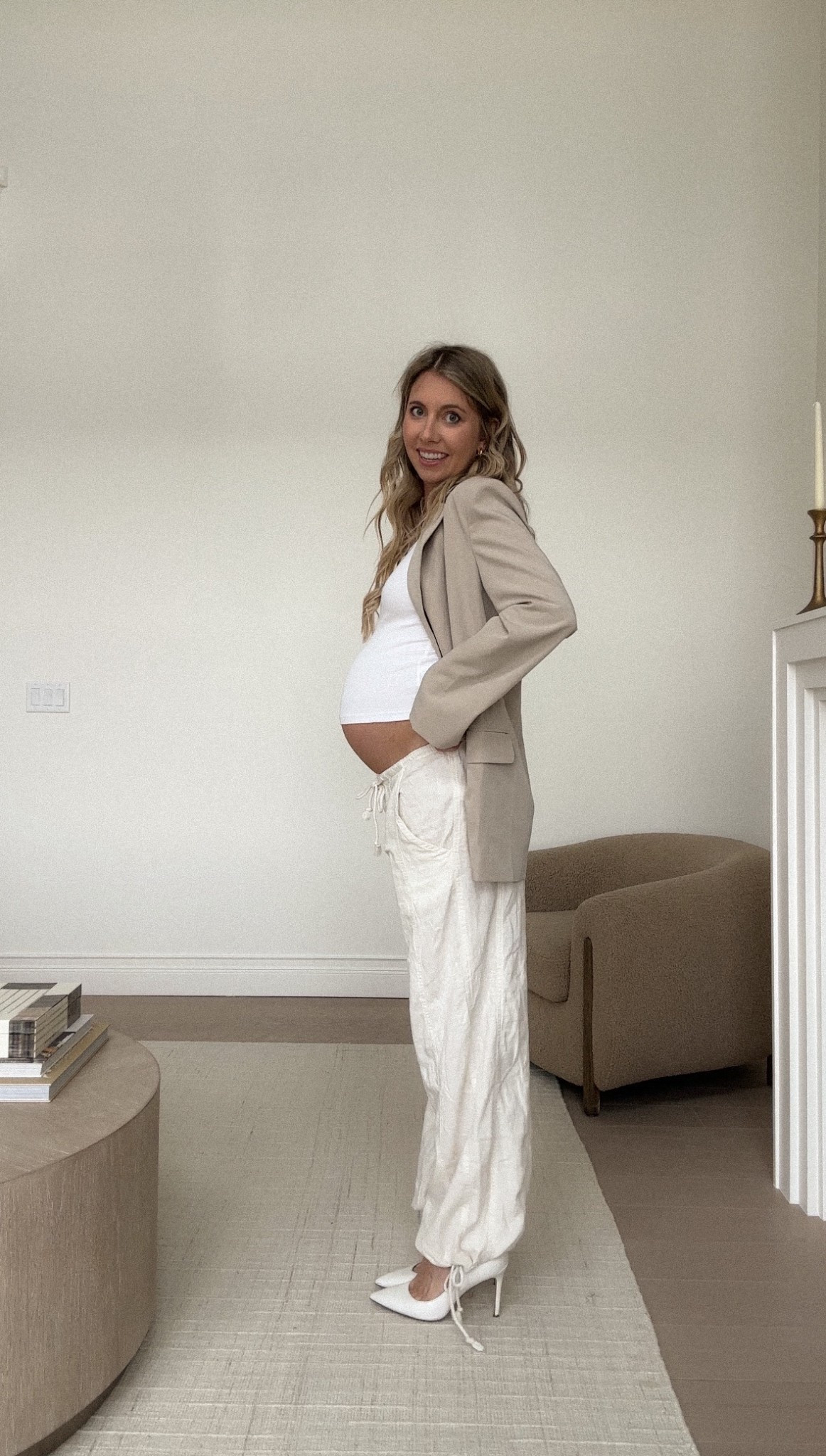 Bump friendly outfit, linen pant outfit, oversized blazer, target pants 

#LTKStyleTip #LTKBump #LTKSeasonal