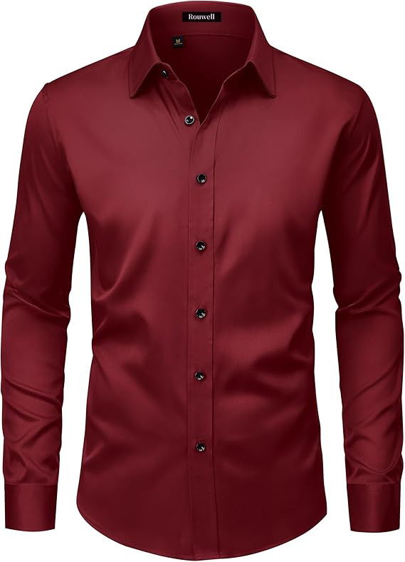 Men’s Wrinkle Free Dress Shirts Long Sleeve Stretch Slim Fit Business Casual Wedding Button Dow... | Amazon (US)