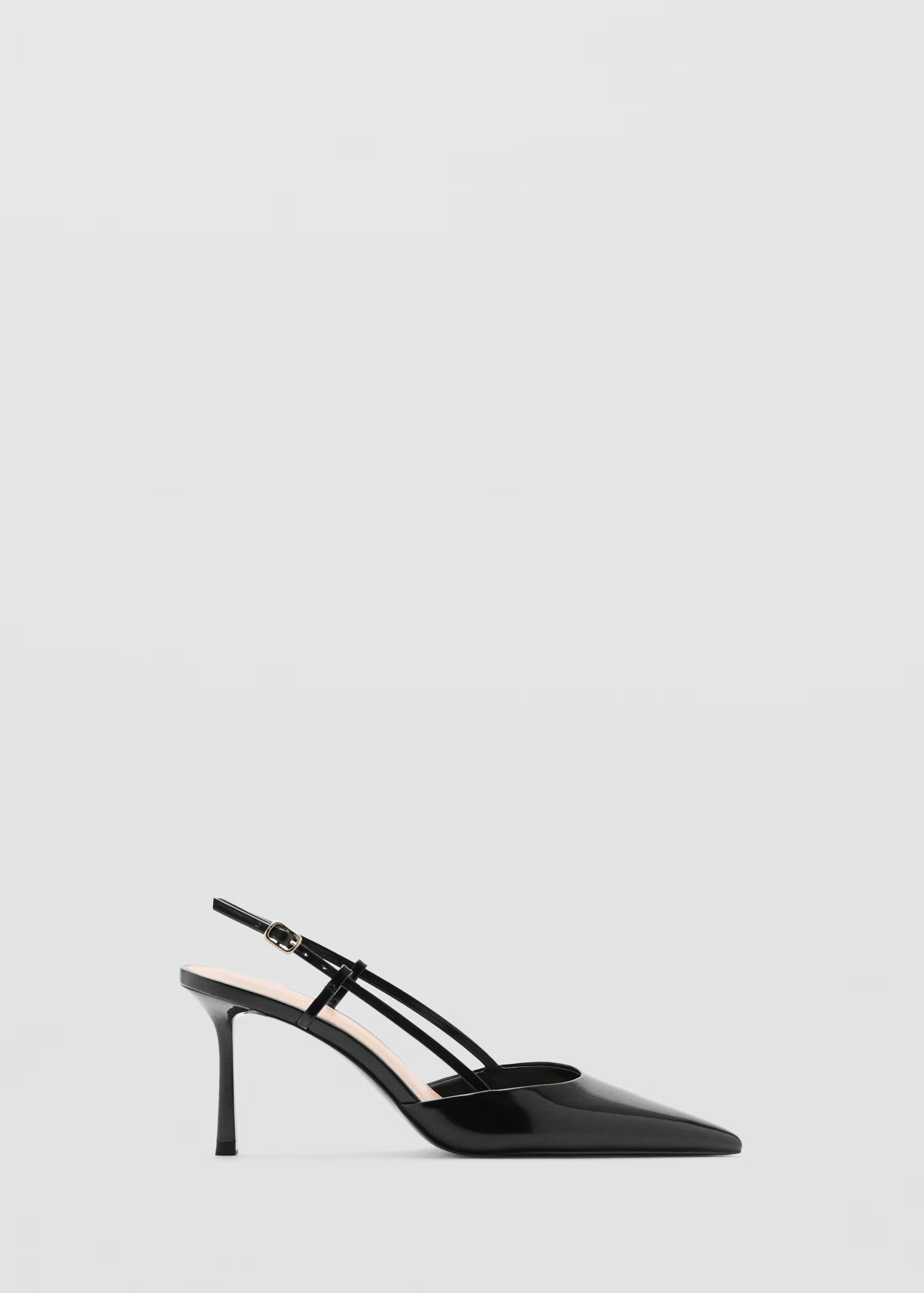 Pointed-toe leather heeled shoes | Mango (US/MX/AU)