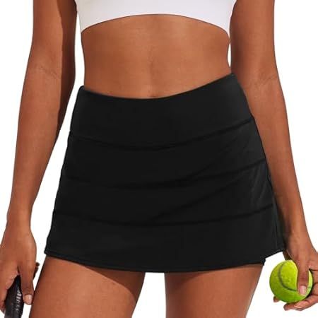 PINSPARK Womens Tennis Skirt Pleated Athletic Skirts with Pockets Shorts High Waisted Golf Skort ... | Amazon (US)
