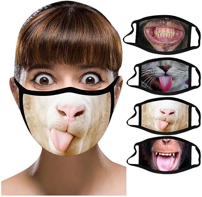 Sayingning Washable Reusable Face_Mask for Adult, Halloween Printed Face Mouth Cover Breathable F... | Amazon (US)