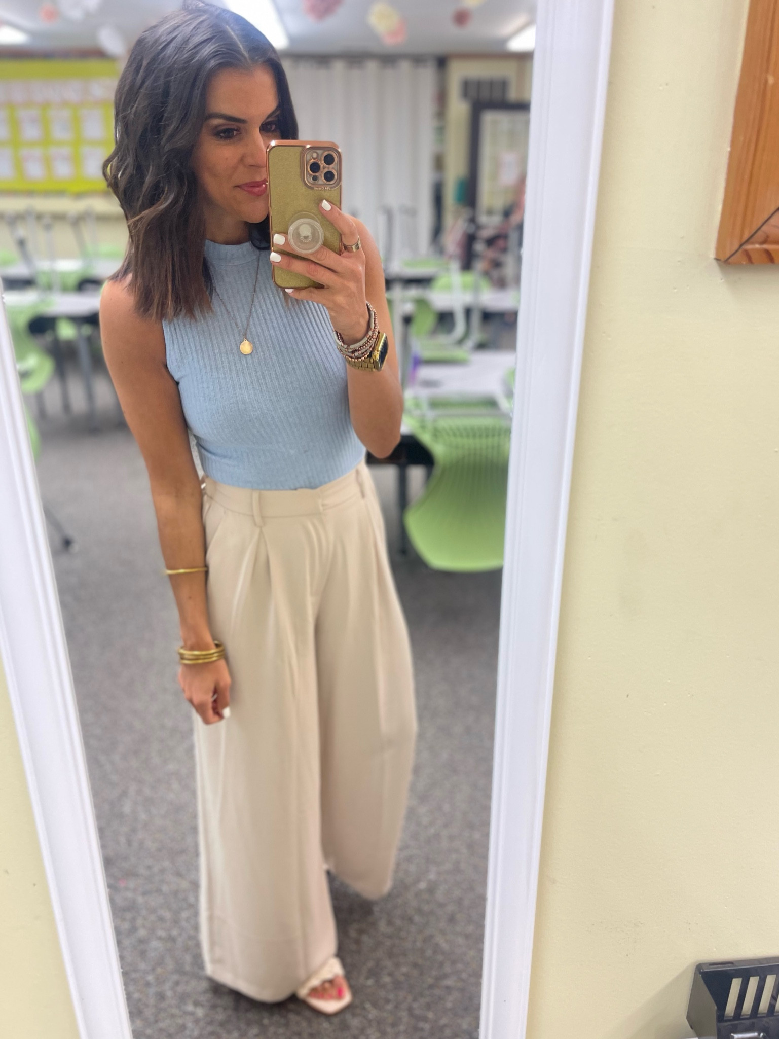 Today’s classroom ootd
Shein top- sized up one to a M, only $4!
Amazon pants- size small
Walmart slides, size up 

#LTKunder50 #LTKSeasonal #LTKstyletip