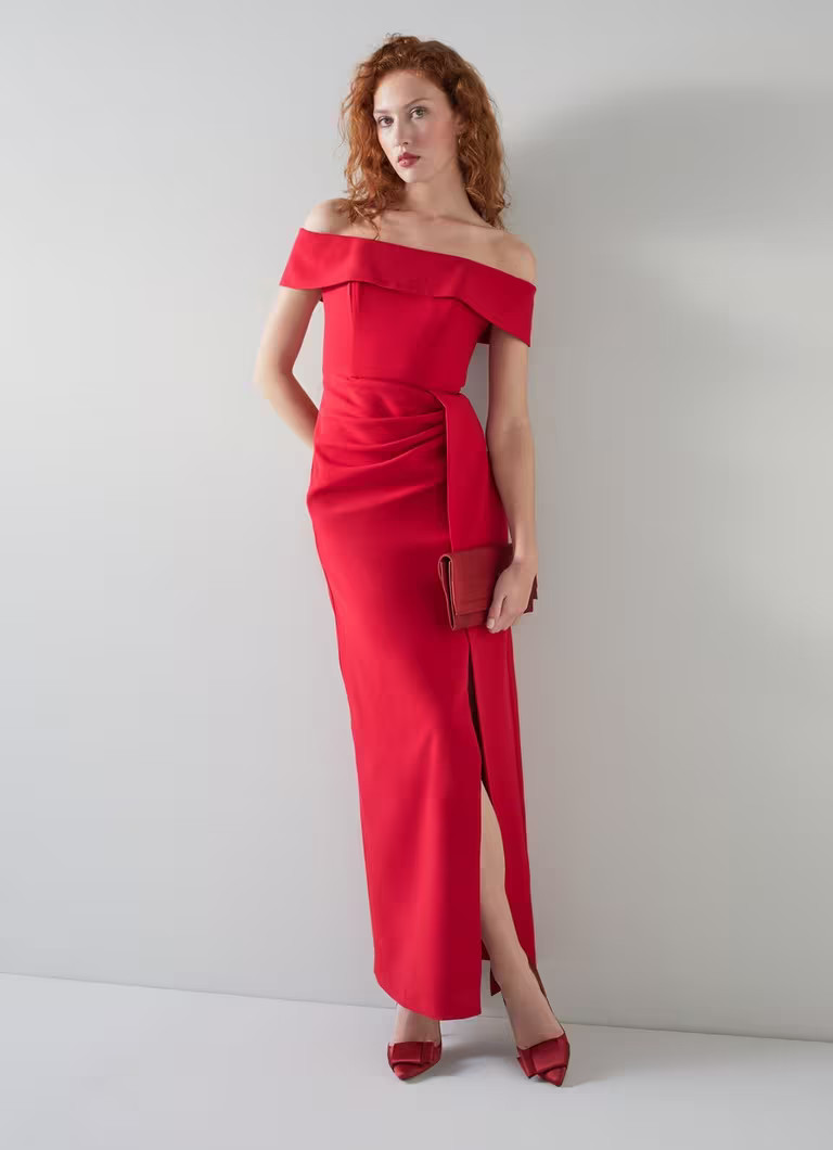 Rampling Red Crepe Bodycon Maxi Dress | L.K. Bennett (UK)