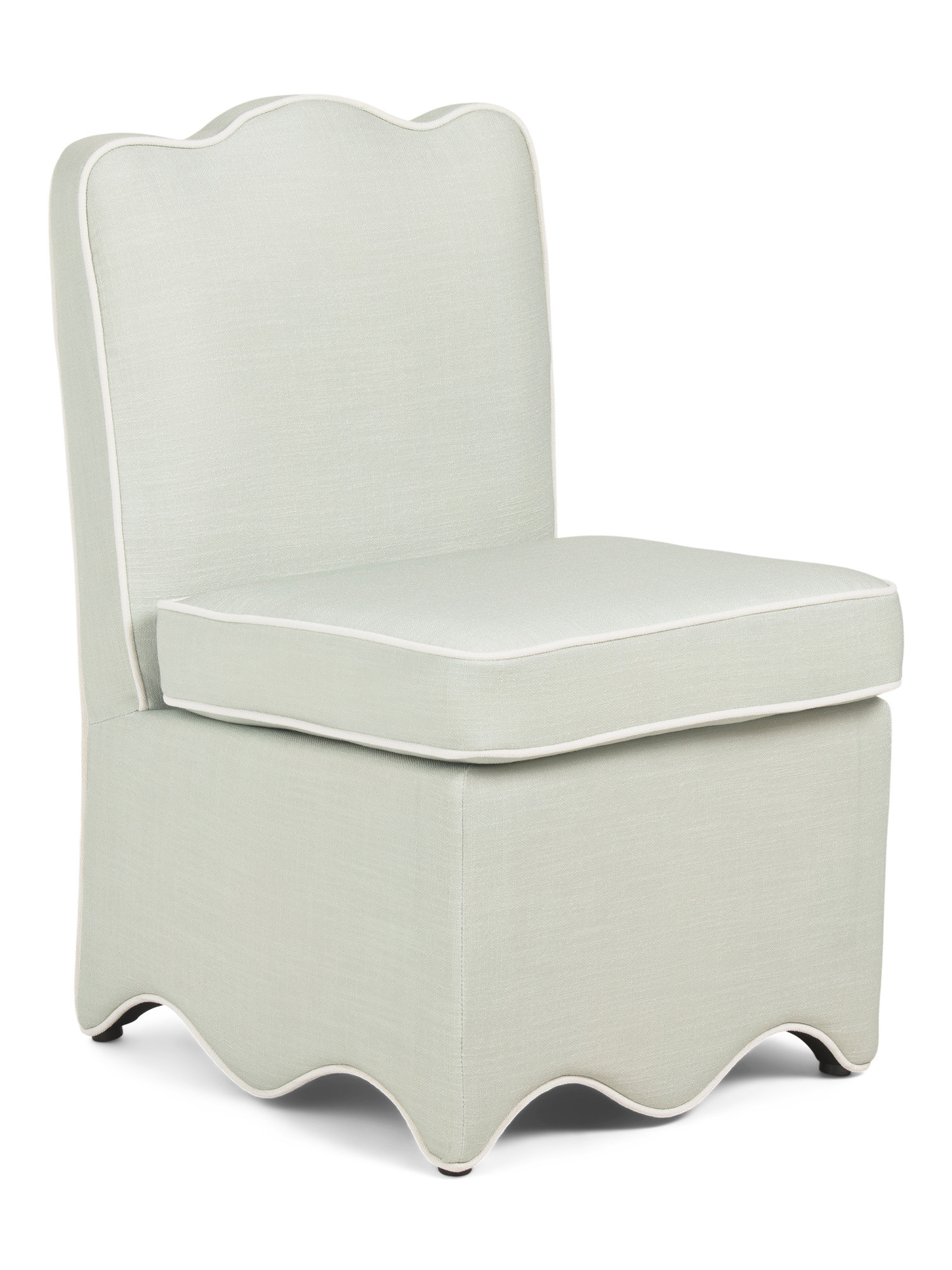 21x32 Scalloped Bottom Skirted Dining Chair | TJ Maxx