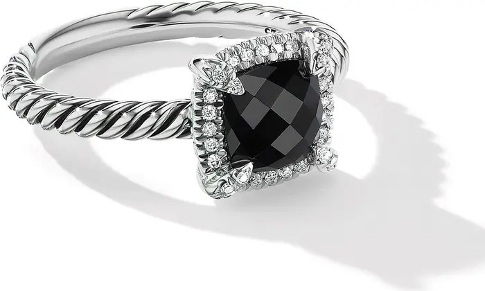 David Yurman Petite Chatelaine® Pavé Bezel Ring with Semiprecious Stone and Diamonds | Nordstro... | Nordstrom