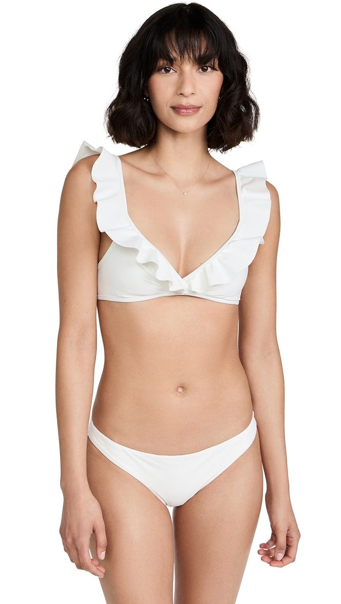 Rosa Frill Bikini Zimmermann, White Bikini, White Two Piece, White Swimsuit, Swim, Swimsuit White | Shopbop