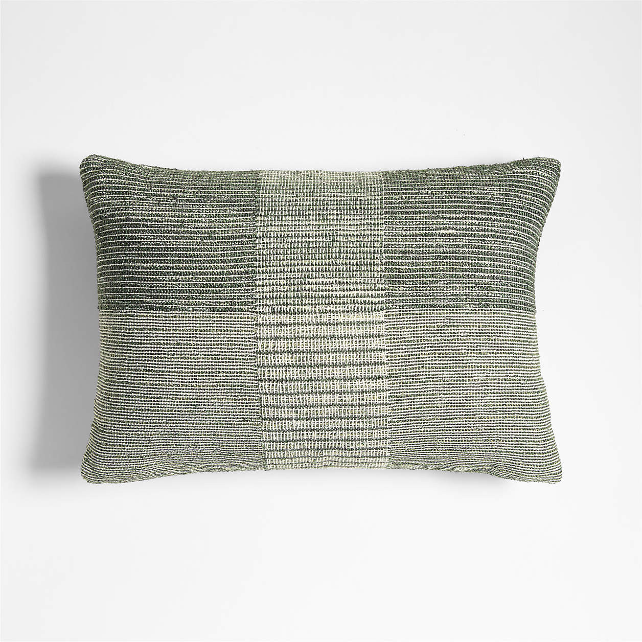Textured Woven Stripes 22"x15" Juniper Green Indoor/Outdoor Throw Pillow + Reviews | Crate & Barr... | Crate & Barrel