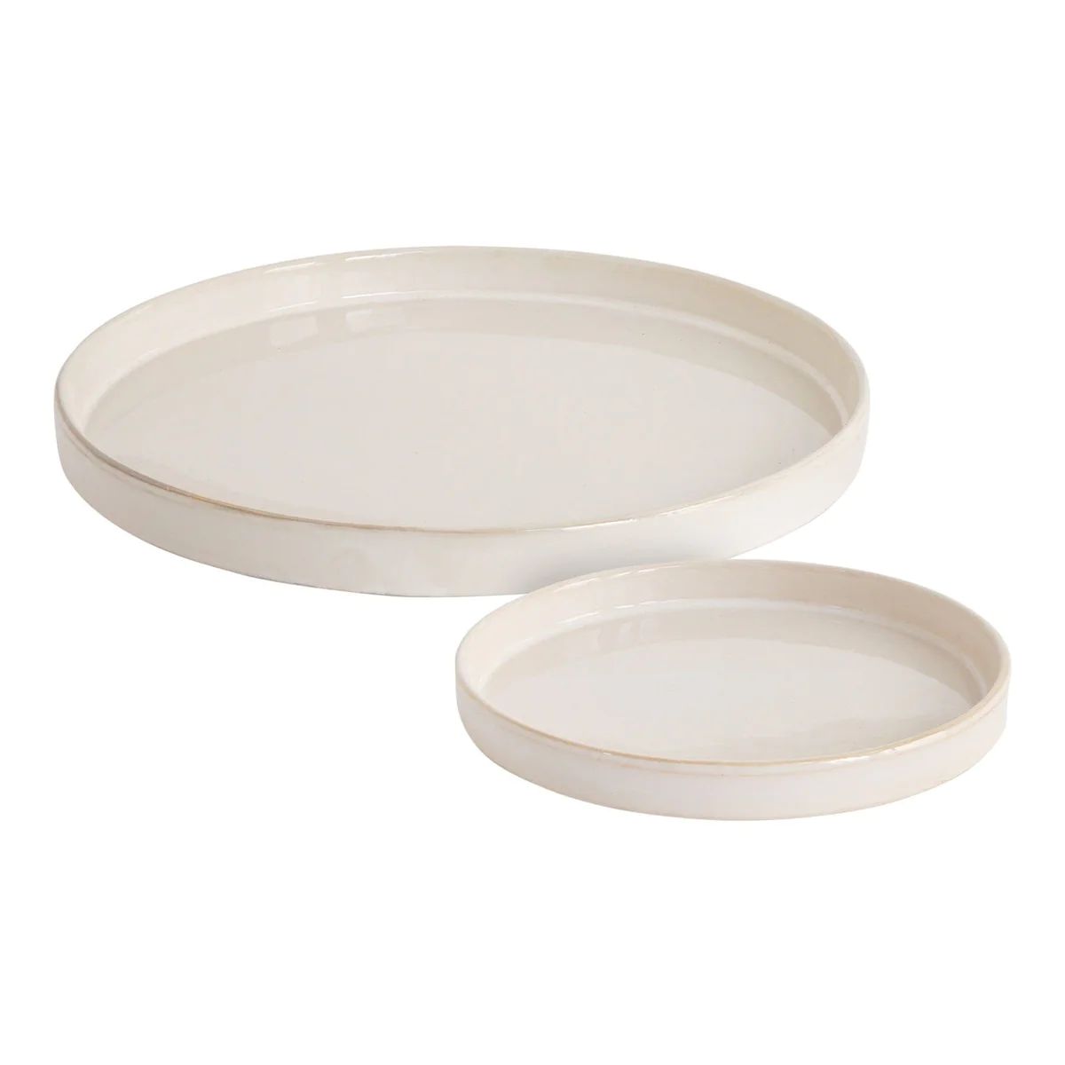 White Ceramic Round Trays | Megan Molten