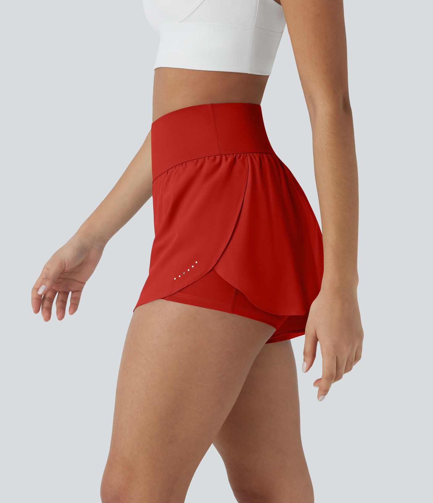 Women\u2019s SoftlyZero\u2122 QuickDry High Waisted Tummy Control Reflective Dots Crossover Hem 2... | HALARA