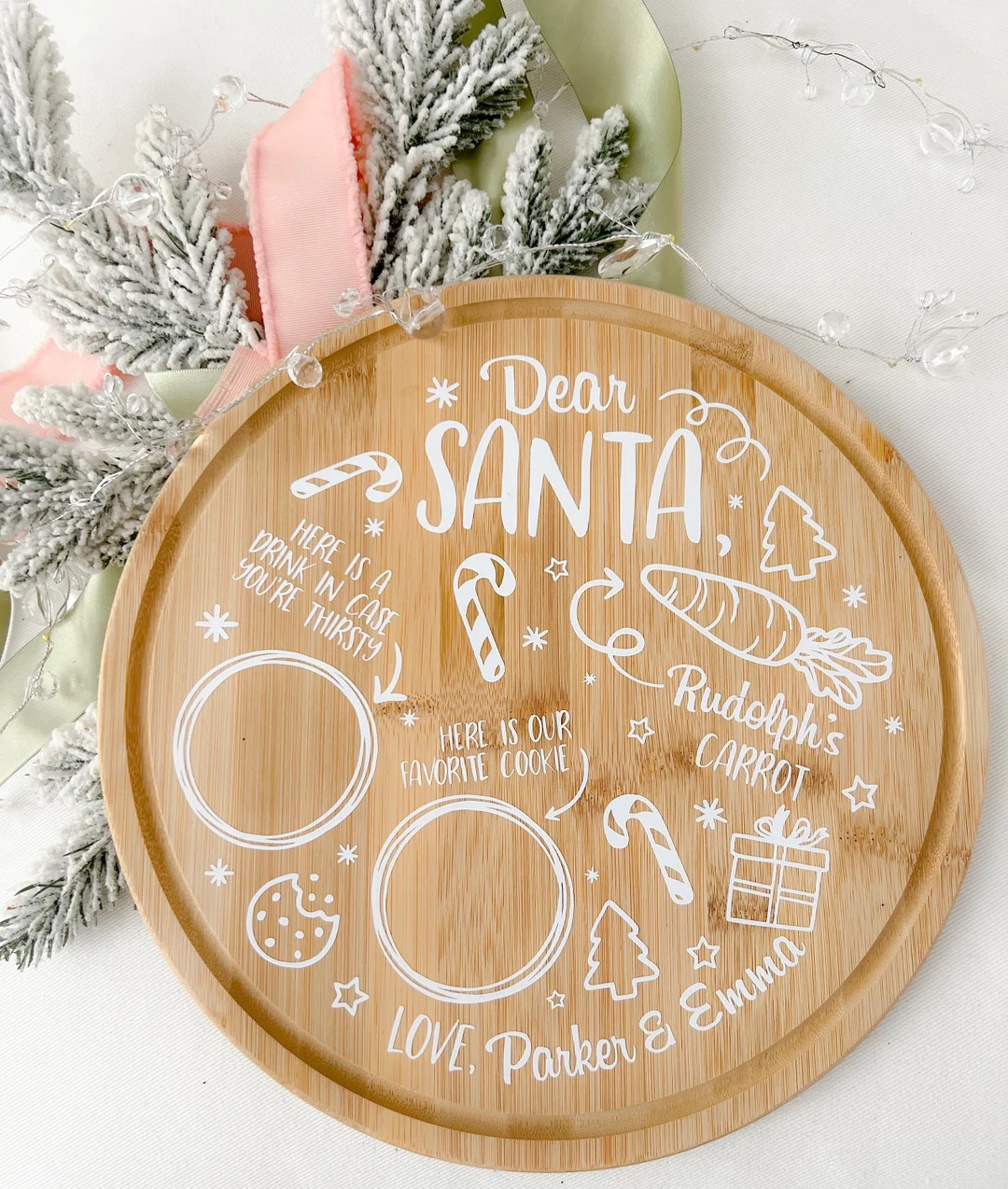 Personalized Christmas Tray, Custom Serving Tray for Christmas, Customized Christmas Wooden Servi... | Etsy (US)