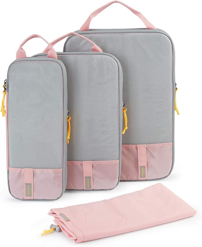 Packing Cubes, BAGSMART 4 Set Packing Organizers for Travel, Expandable Luggage Organizer for Car... | Amazon (US)