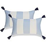 Hofdeco Beach Coastal Indoor Outdoor Pillow Cover ONLY, Water Resistant for Patio Lounge Sofa, Sk... | Amazon (US)