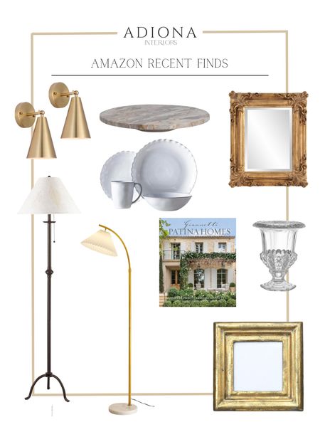 Amazon home recent finds 

Floor lamp, curved floor lamp, gold frame, vintage frame, vintage mirror, coffee table book, glass vase, dinner plate set, sconces, 

#LTKsalealert #LTKSeasonal #LTKVideo