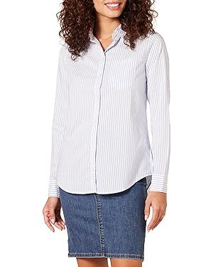 Amazon Essentials Women's Classic-Fit Long-Sleeve Button-Down Poplin Shirt | Amazon (US)