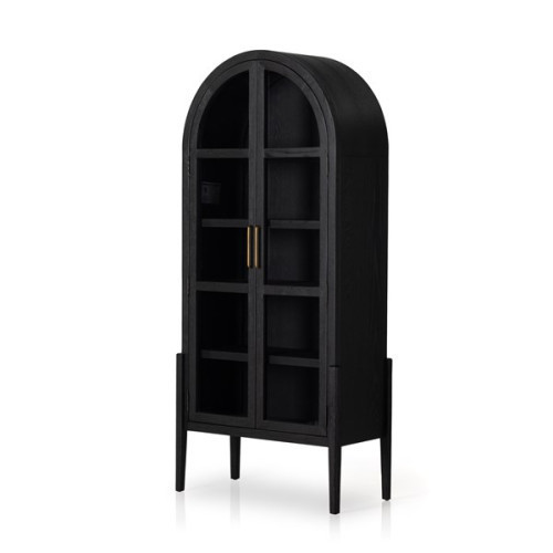 Four Hands Tolle Cabinet Drifted Matte Black Solid | Gracious Style