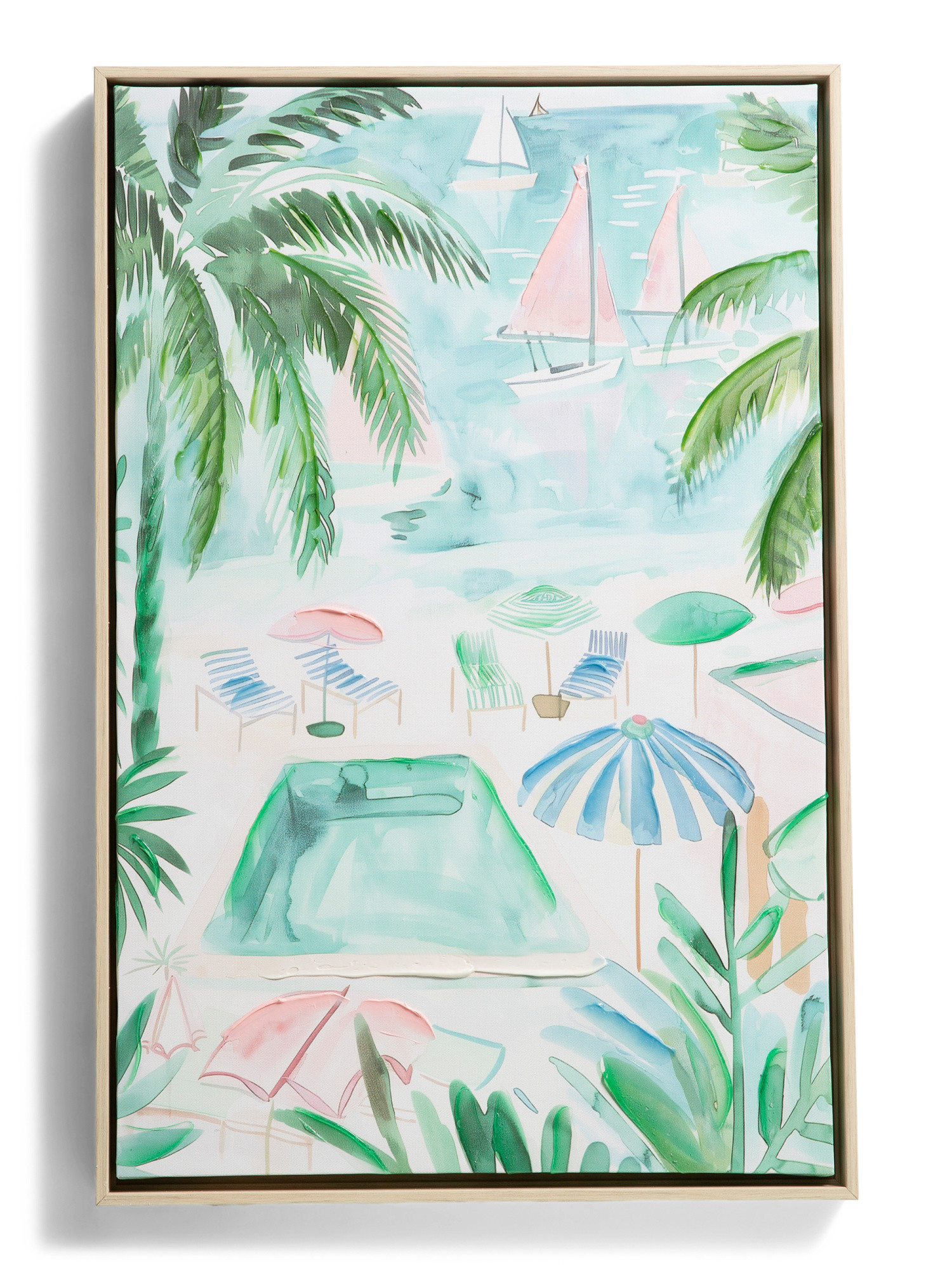 16x24 By The Water Floater Frame Wall Art | TJ Maxx