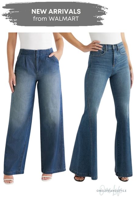 New Walmart jeans - wide leg trouser jeans (come in a few washes) and fun flare jeans  

#LTKStyleTip #LTKFindsUnder50