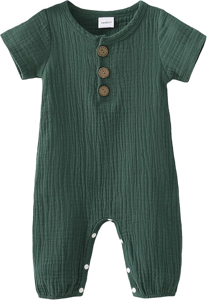 Newborn Baby Girl Clothes Romper Ruffle Sleeve Jumpsuit Bodysuit Cute Girls Onesies Infant Romper... | Amazon (US)