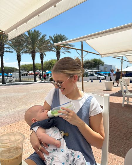 Postpartum beach outfit and baby beach outfit 