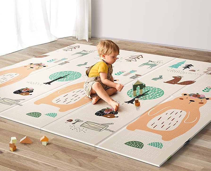 UANLAUO Foldable Baby Play Mat, Extra Large Waterproof Activity Playmats for Babies,Toddlers, Inf... | Amazon (US)