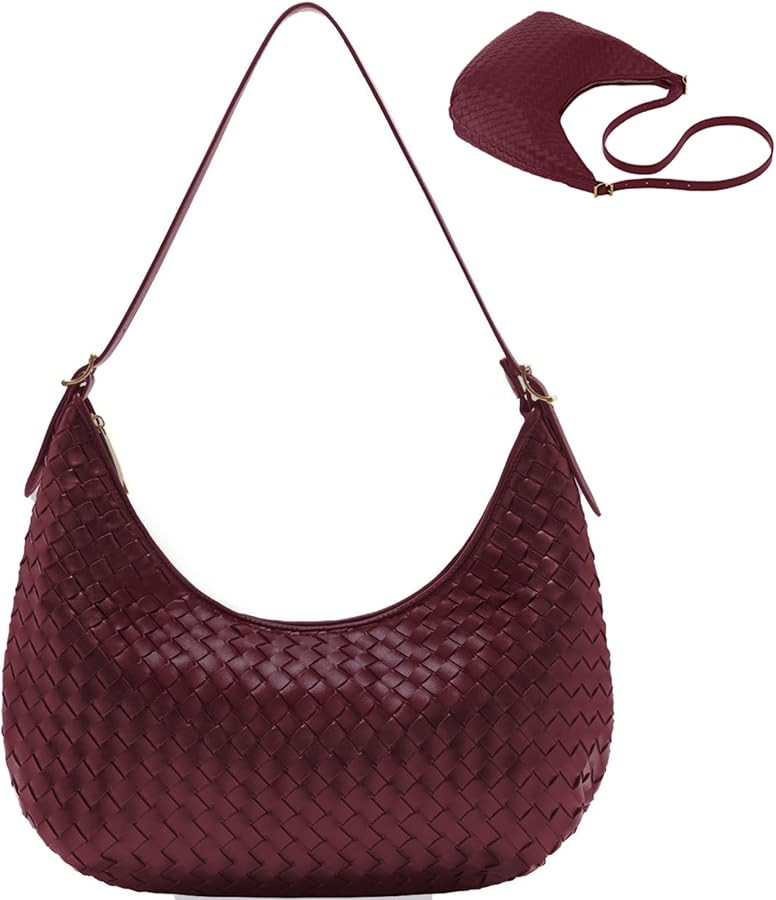 Shoulder Bag Handbag for Women Crossbody Tote Bags Woven Purse Clutch Women's Medium Underarm Hob... | Amazon (US)