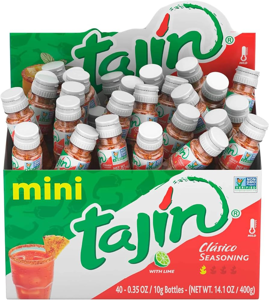 Tajin Cl\u00e1sico Seasoning, Mini Display Pack of 40 Portable Bottles, Authentic Mexican Chili L... | Amazon (US)