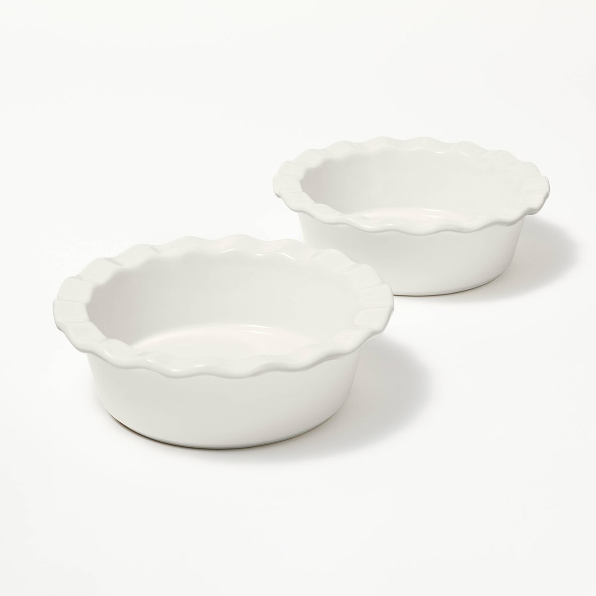 2pc Round Stoneware Mini Pie Dish Cream - Figmint™: Small Baking Dish, Pot Pie Dish, Figmint Ki... | Target