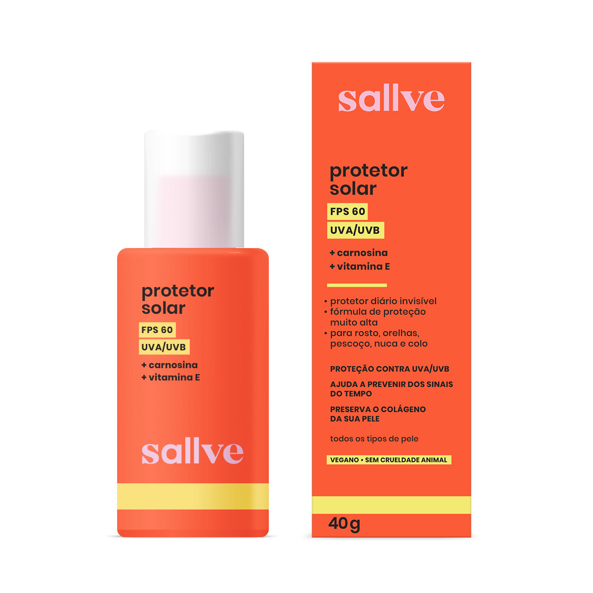 Protetor Solar Facial Fps 60 Sallve 40G | DrogaRaia (BR)