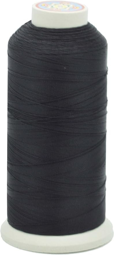 Mandala Crafts Tex 70 Bonded Nylon Thread for Sewing - 1500 YDs T70 Heavy Duty Black Nylon Thread... | Amazon (US)