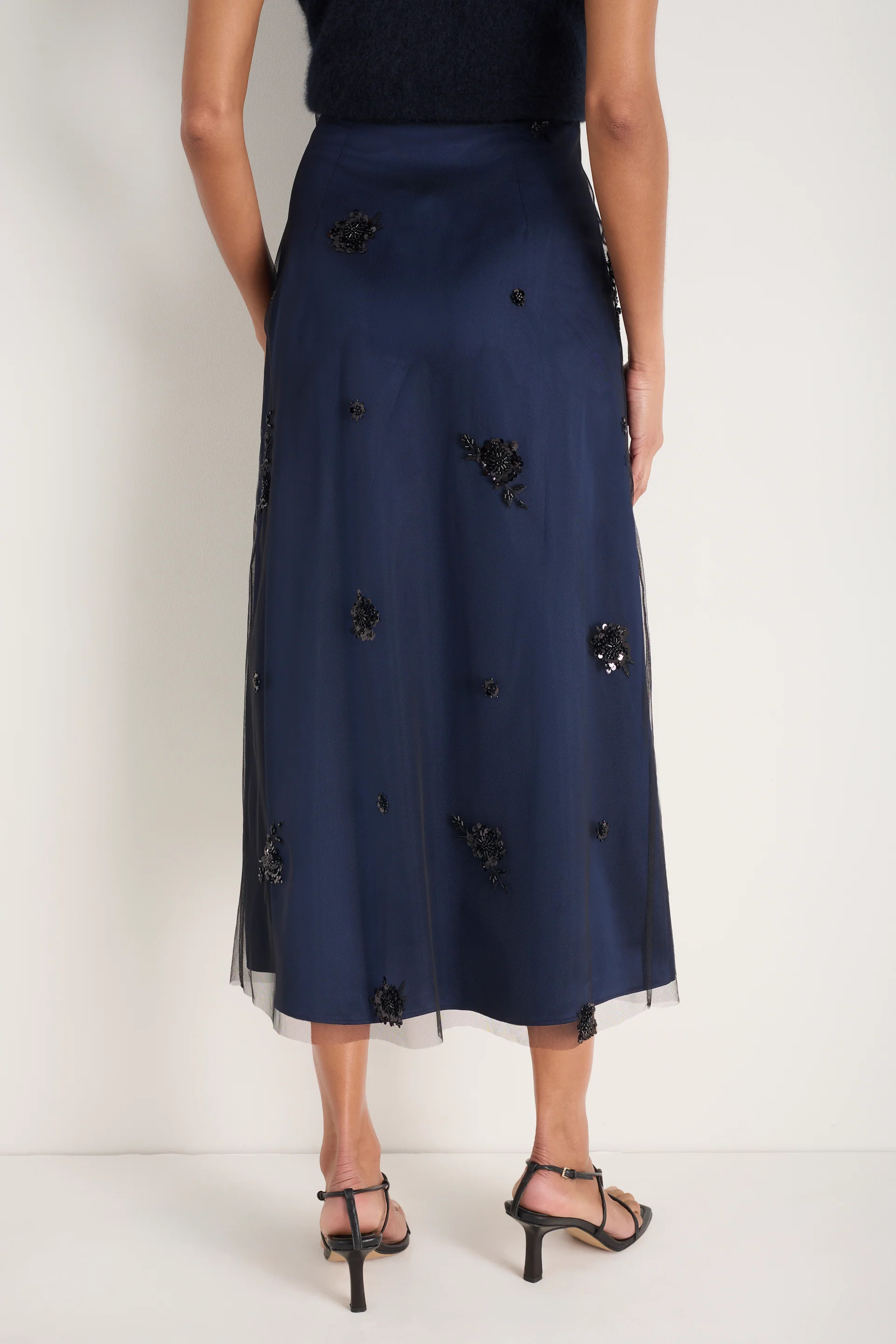 Cath x WYSE Grace Embellished Skirt - Midnight | WYSE London