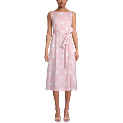 Anne Klein Womens Polka Dot Midi Dress, pink, XX-Small | Target