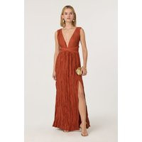 ASTR the Label | Tesni Pleated Maxi Dress in Rust | Size S | ASTR The Label (US)