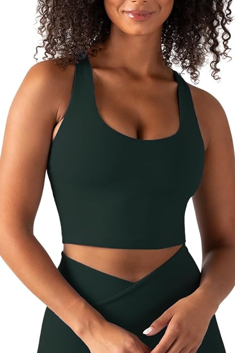 YITTY Active Sports Bra Tank, Tank Top for Women with Built-in Bra, Racerback, Removable Cups, Low-Impact Yoga and Gym | Amazon (US)